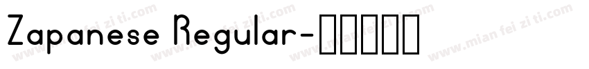 Zapanese Regular字体转换